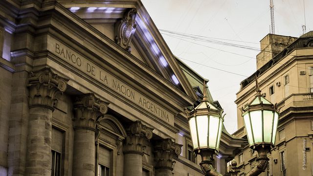 Câmbio em Buenos Aires, Banco Nación (Foto: Marcos Ferreira)