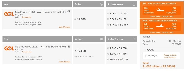 Programa Smiles 2, milhas e taxas