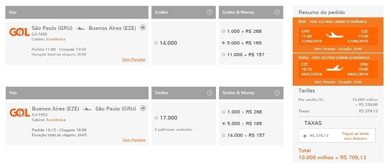 Programa Smiles 4, 10 mil milhas e dinheiro