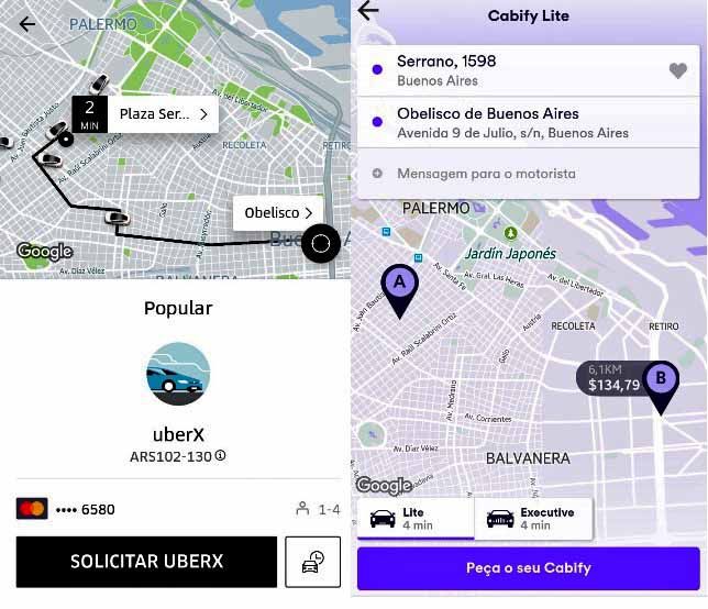 Uber, Cabify 4