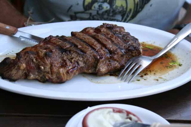 Micro Centro de Buenos Aires, bife de chorizo (Foto: E. Carr)