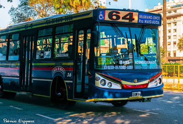 Micro centro de Buenos Aires, Ônibus